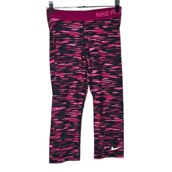 Nike Pro Pink Camo Leggings size Medium - Picture 1 of 5
